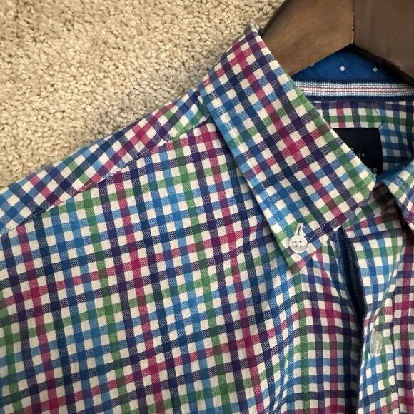 Tailorbyrd Long Sleeve Button Down Collared Shirt Mens Large Multi Color‎ Plaid - Picture 3 of 11